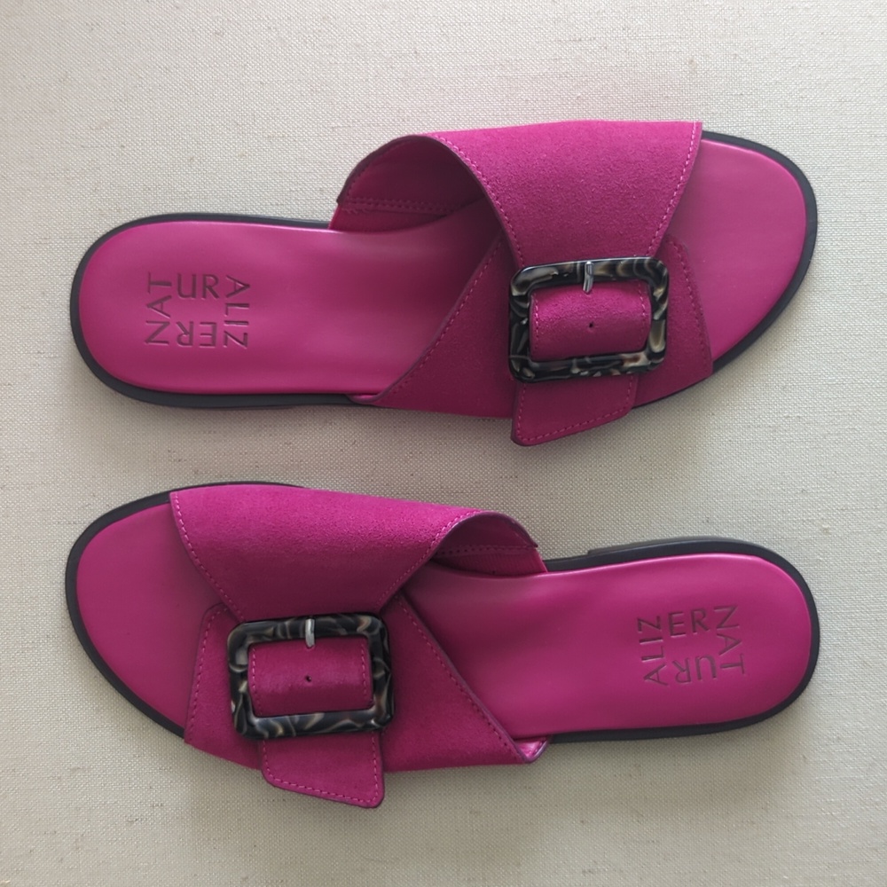 Pink Leather Sandals